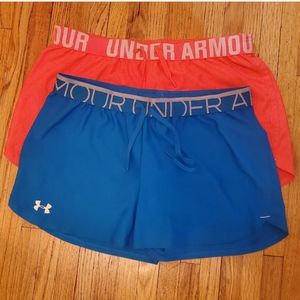 Under Armour Womens Play Up Loose Fit Shorts Size M TWO PAIR